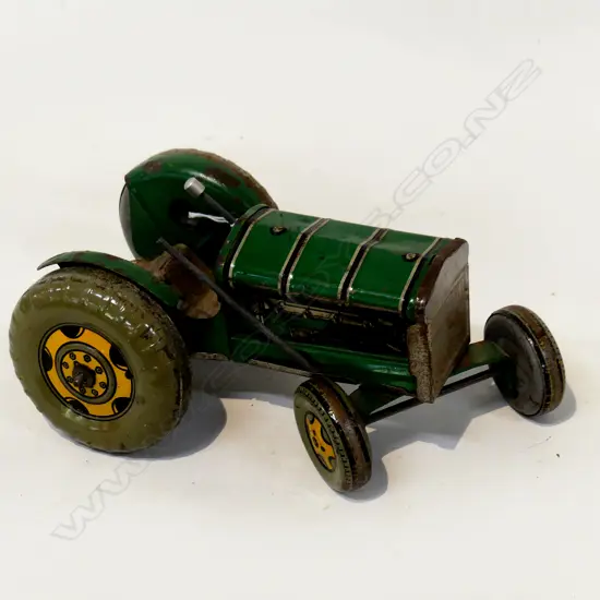 ENGLISH VINTAGE TIN TOY TRACTOR L190MM