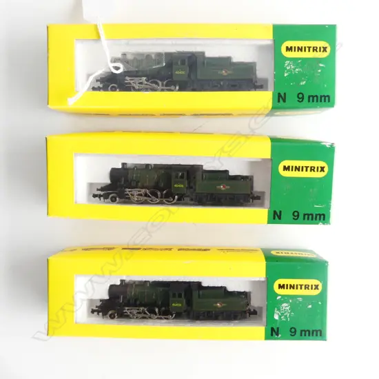 3 BOXED MINITRIX 'N' GAUGE 9mm LOCOMOTIVES