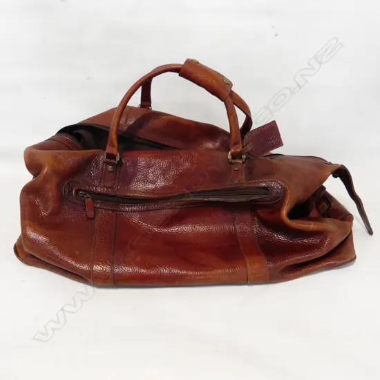 LG NZ TAN LEATHER MELLANCAMP OVERNIGHT BAG L. 600mm