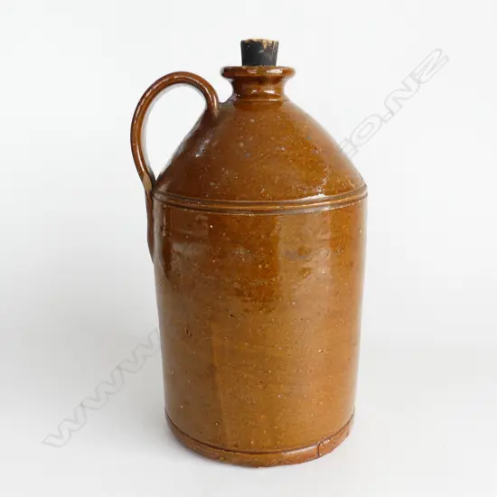 LUKE ADAMS CHRISTCHURCH NZ POTTERY CROCK IMPRESSED STAMP H. 340mm