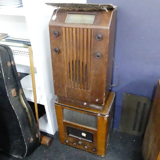 2 ART DECO CONSOLE RADIOS 1by G & C