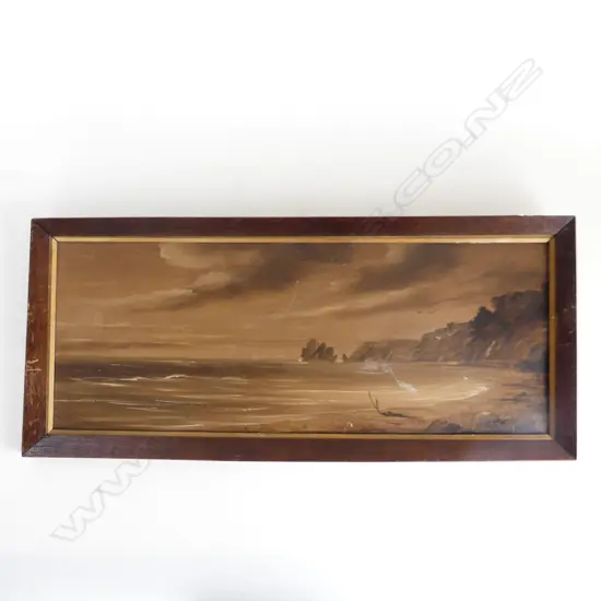 PAUL WREN,  WEST COAST - NEAR GREYMOUTH, OIL ON BOARD, SIGNED, 595 X 230mm