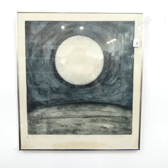 ROY DELGARNO (AUST. NZ 1910-2001) 'MOON' LITHOGRAPH 1/20 570x510mm