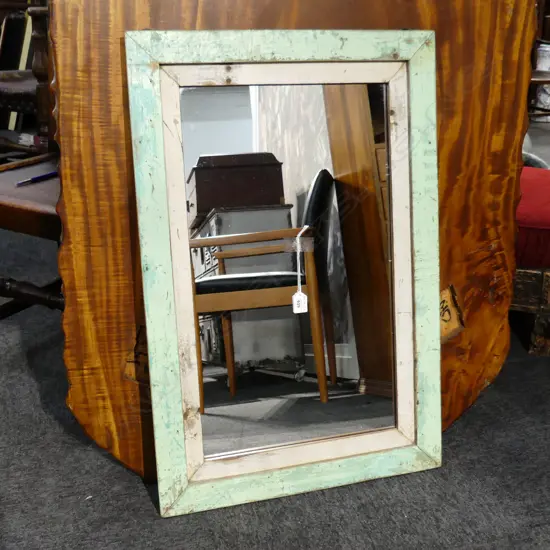 MIRROR - RUSTIC PAINTED WOODEN FRAME 800x530mm
