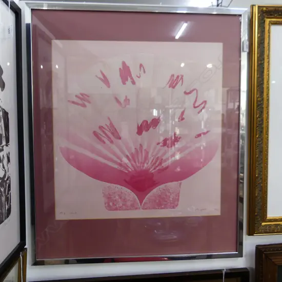 RODNEY FUMPSTON (NZ b.1947) 'PINK SHELL' AQUATINT 19/40 520x495mm