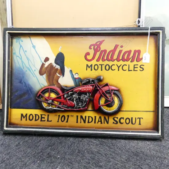 INDIAN MOTORCYCLES SIGNAGE 350X550MM