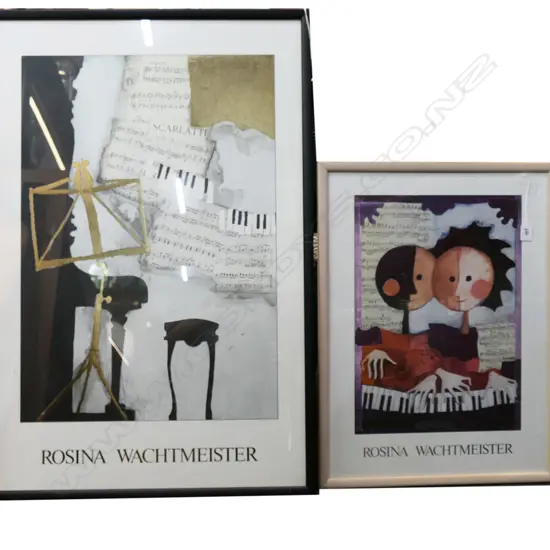 2 ROSINA WACHTMEISTER PRINTS; 650x490 / 960x650mm overall sizes