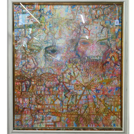 PAVEL FILONOV PRINT 'FACES' 1940 820x710mm