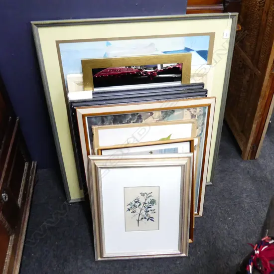 6 ARTWORKS, MIRROR, 3 FRAMES, ETC