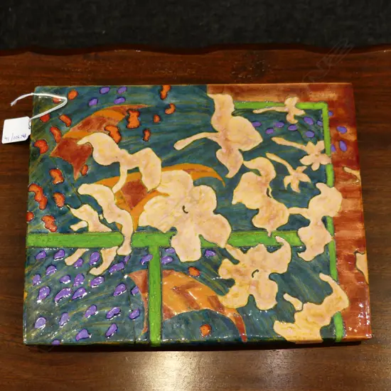 GENNIE DE LANGE (NZ b.1942) GLAZED TILE, 1982 305x245mm