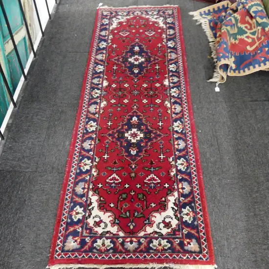 HAND KNOTTED WOOL PILE RUNNER 2030x730mm