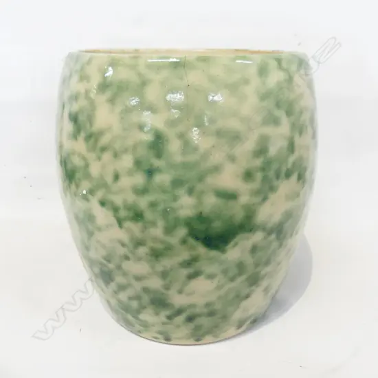 NZ COLONIAL TIMARU POTTERIES STORAGE POT (POTATOES) H.325mm hair crack no lid 