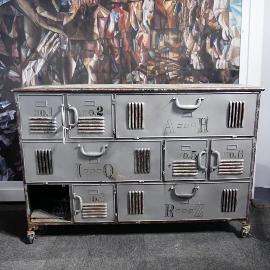 INDUSTRIAL STYLE METAL CABINET 1280x390x850mm