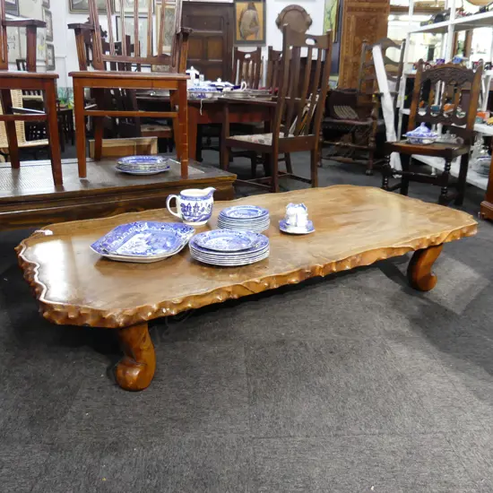 WOODEN SLAB COFFEE TABLE 1830x870