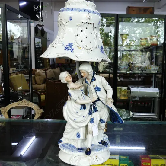   PORCELAIN BLUE & WHITE SIDE LAMP H510MM