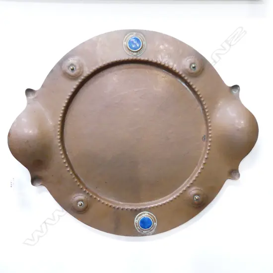 LG CIRCULAR ARTS & CRAFTS COPPER TRAY 460x540mm