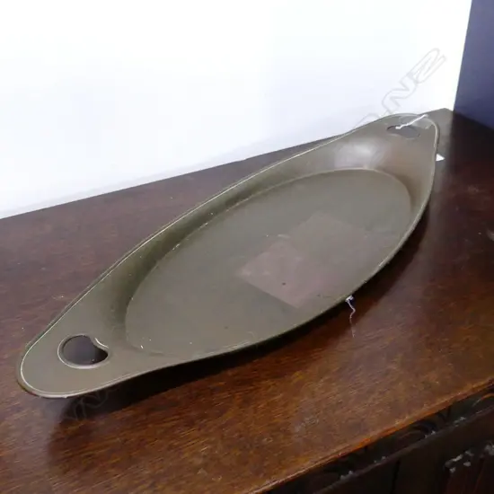 OVAL ARTS & CRAFTS COPPER TRAY 235x615mm