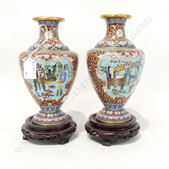 PR CLOISONNE VASES H.210mm