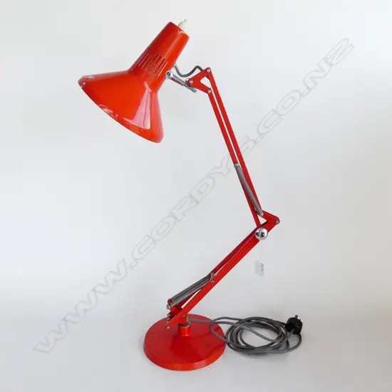 ORANGE SUPERLUX ANGLE POISE STYLE DESK LAMP