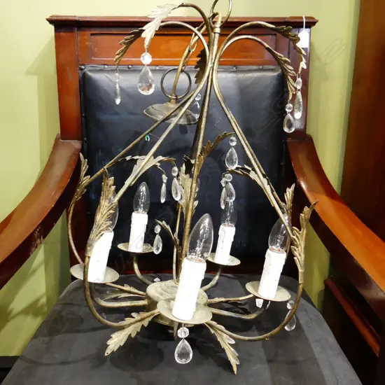 5 LIGHT METAL CHANDELIER H.630mm