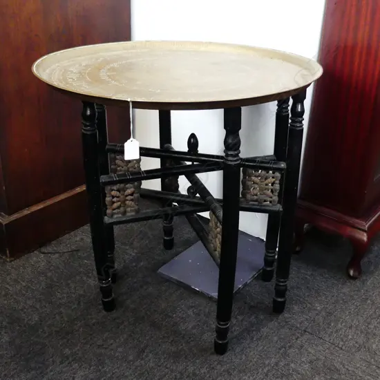 MIDDLE EASTERN TRAY TABLE 590mm dia H.580mm