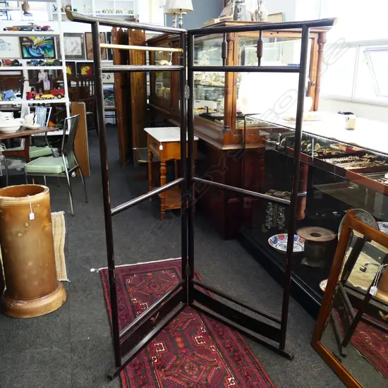 VINTAGE JAPANESE ’IKO’ KIMONO STAND. TWO HOOKS ( ONE BROKEN ) . 740X1500