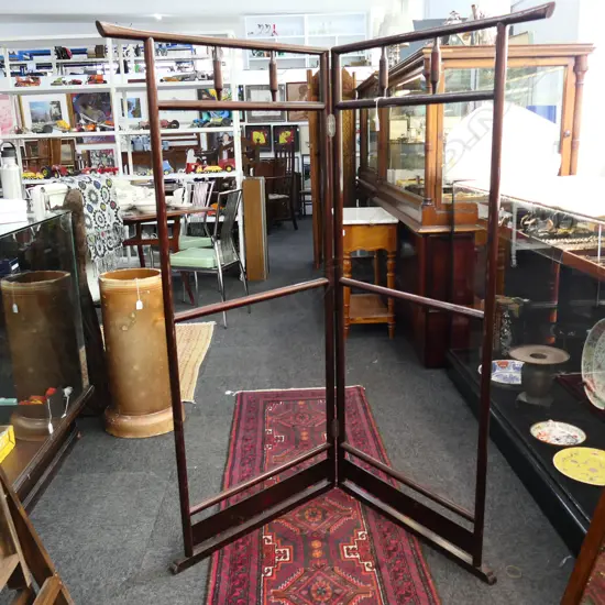 VINTAGE JAPANESE ’IKO’ KIMONO STAND. FOUR HOOKS TWO BROKEN. 750X1500mm