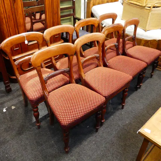 SET OF 8 VICTORIAN DINING CHAIRS - SOME FAULTS