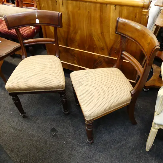 PR REGENCY STYLE BLADE BACK DINING CHAIRS 