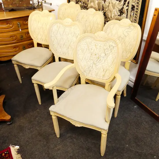 6 FRENCH STYLE DINING CHAIRS - FAULTS