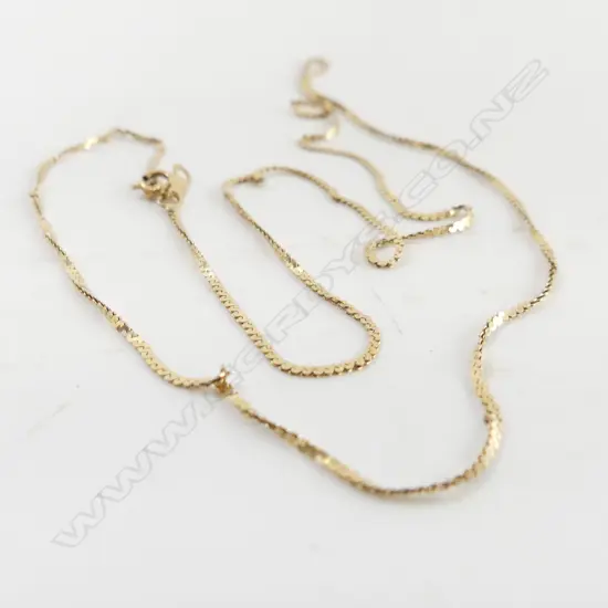 14CT GOLD FLAT LINK CHAIN 1.9GRMS 50CM