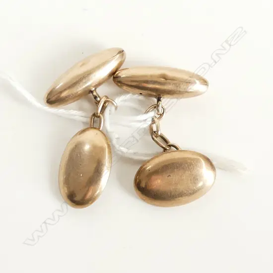 pr 9CT VINTAGE GOLD CUFFLINKS 3.6gms