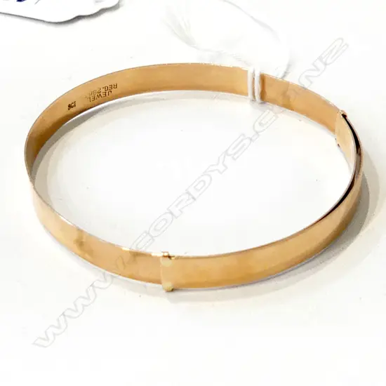 9CT GOLD ADJUSTABLE BANGLE 6.55gms