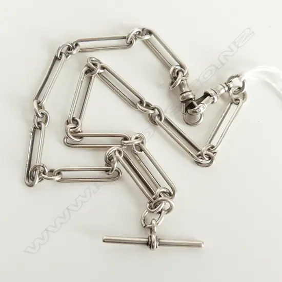 SILVER RAIL LINK ALBERT CHAIN L.420mm 29.4gms