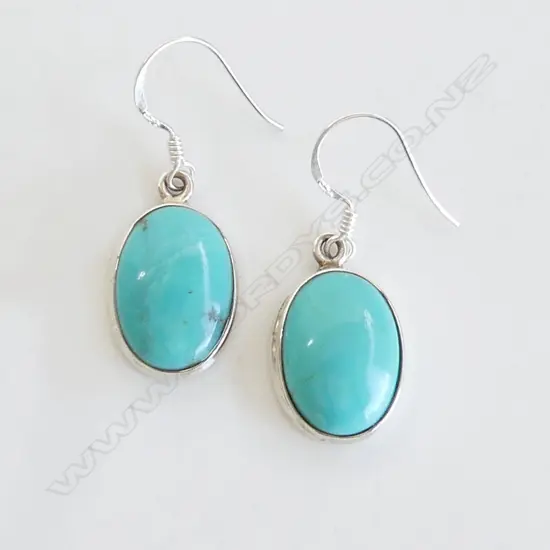 925 SILVER & TURQUOISE DROP EARRINGS 