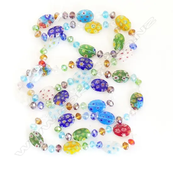 MURANO GLASS STYLE BEAD NECKLACE
