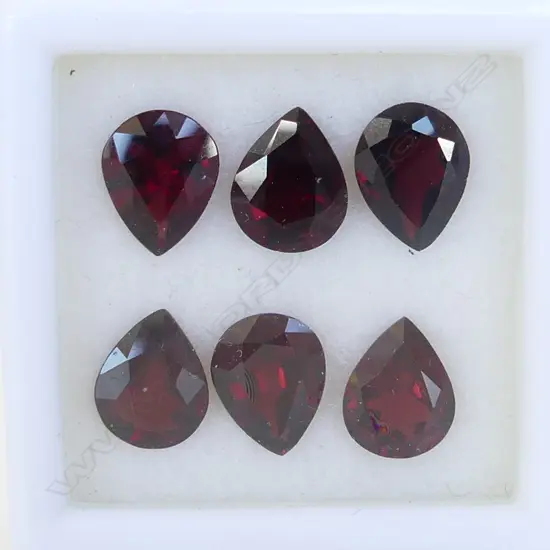 GARNET 10X8 PEAR SHAPE 6 = 15.33 CT