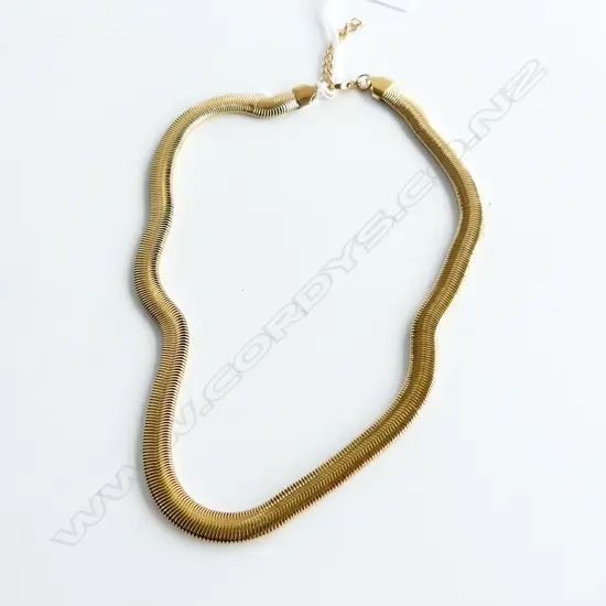 GOLD TONE  SOFT FLEXIBLE SNAKE CHAIN NECKLACE