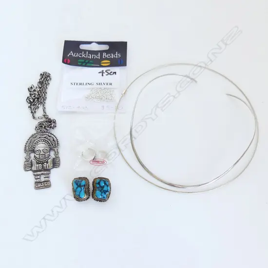 BAG LOT OF S/SILVER JEWLERY  43GRMS