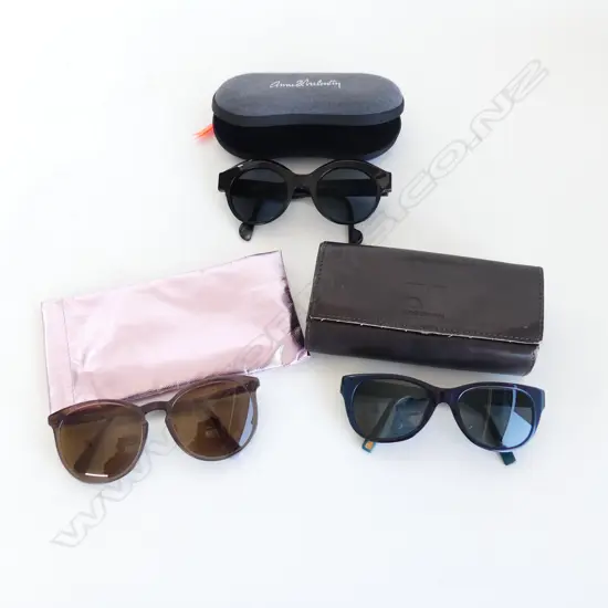 3 PRS VINTAGE PRESCRIPTION SUNGLASSES; ANNE ET VALENTIN & BOSS ORANGE & LANGCHAMP 