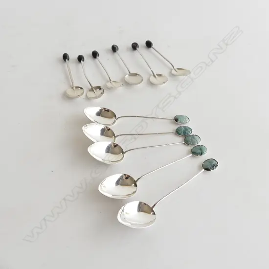 2 SETS OF 6 STG SILVER COFFEE SPOONS, 76 GRAMS