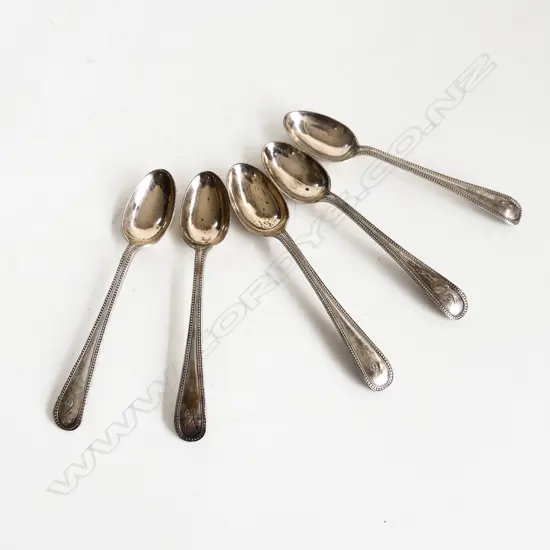 SET OF 6 STG SILVER TEA SPOONS, B'HAM 1897 87 GRAMS