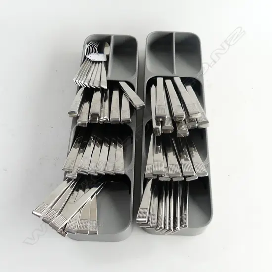 56 PCE VERA WANG stainless steel CUTLERY SET Blanc Sur Blanc for Wedgwood