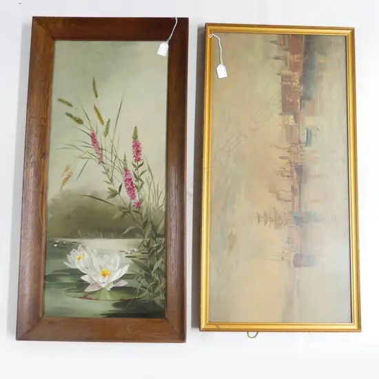 COLONIAL OIL STILLIFE H860 W420MM& HARBOUR PRINT MENZIES GIBB H420 L820MM