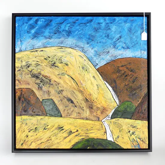 JOHANNA WARD OIL ON CANVAS LANDSCAPE 600 X 600 MM