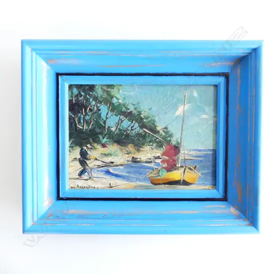 M LEGENDRE, COTE D'AZUR, OIL ON BOARD, SIGNED, 150 X 210mm