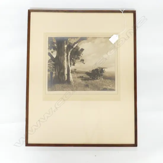 GEORGE CHANCE VINTAGE PHOTO 'the resting team' SIGNED 225 X 270mm labelled verso