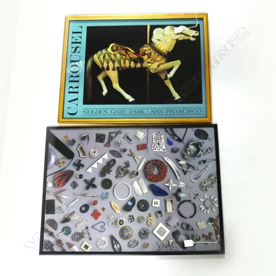 2 LG PRINTS; CONTEMPORARY JEWELLERY 670x470mm CARROUSEL SAN FRANCISCO 445x590mm