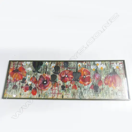 LG MIXED MEDIA POPPY ARTWORK 460x1450mm