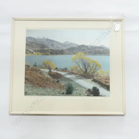 WHITE'S AVIATION VINTAGE PHOTO 'GLENDHU BAY' H/COLOURED 290 X 370mm signed & entitled. labelled verso